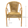 Chaise de fleur de jardin en rotin et bambou en aluminium pour l'extérieur