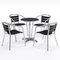 Table et chaises en bois en plastique en aluminium extérieures de jardin