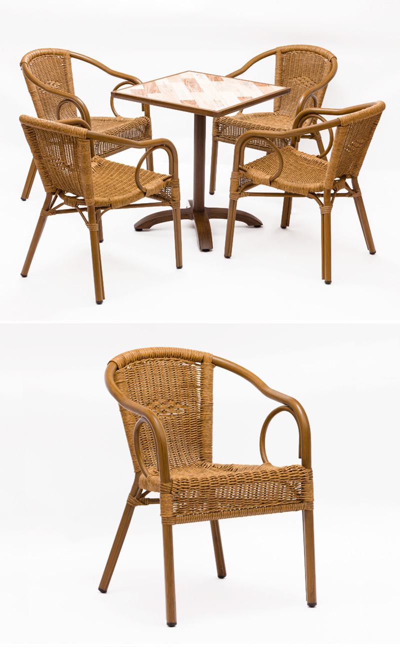 chaises en bambou et osier