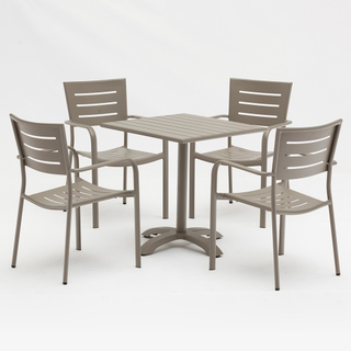 Table de patio en aluminium en métal de jardin extérieur et meubles de chaises