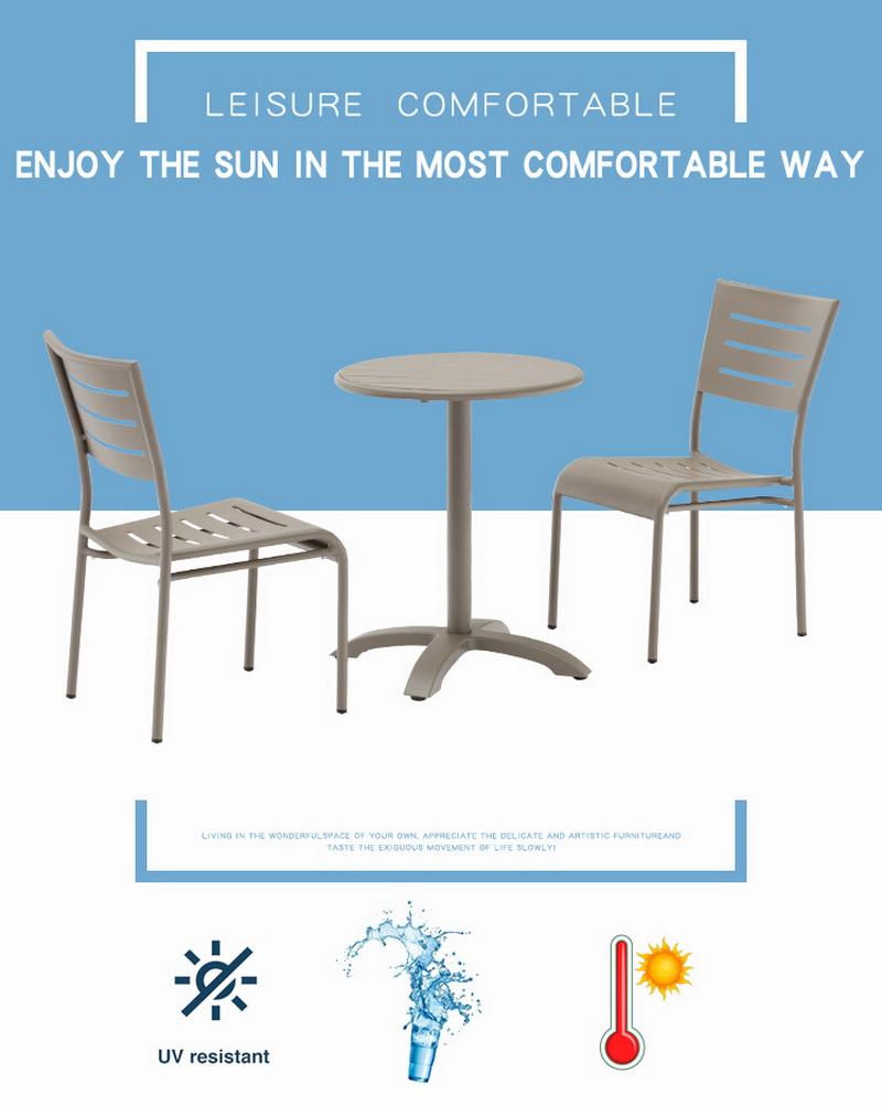 chaises en aluminium