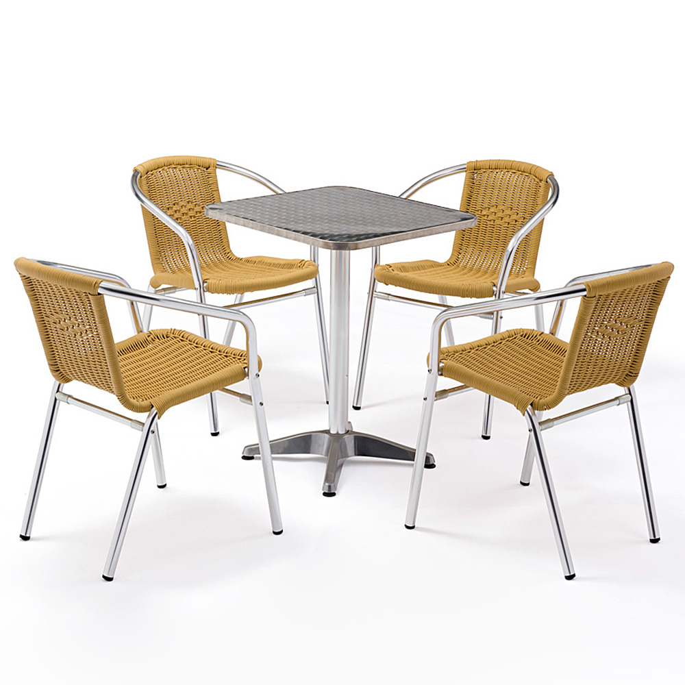 Fauteuil en osier et rotin de jardin en plein air Bistro