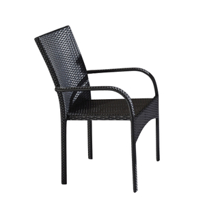 Chaises dinantes en osier en plastique empilables extérieures confortables