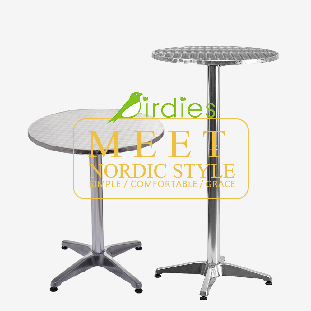 Table de bar ronde haut haut cocktail extérieur