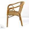 Chaise de fleur de jardin en rotin et bambou en aluminium pour l'extérieur