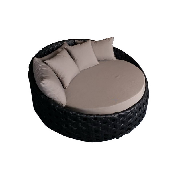 Chaises longues de jardin en rotin Circle