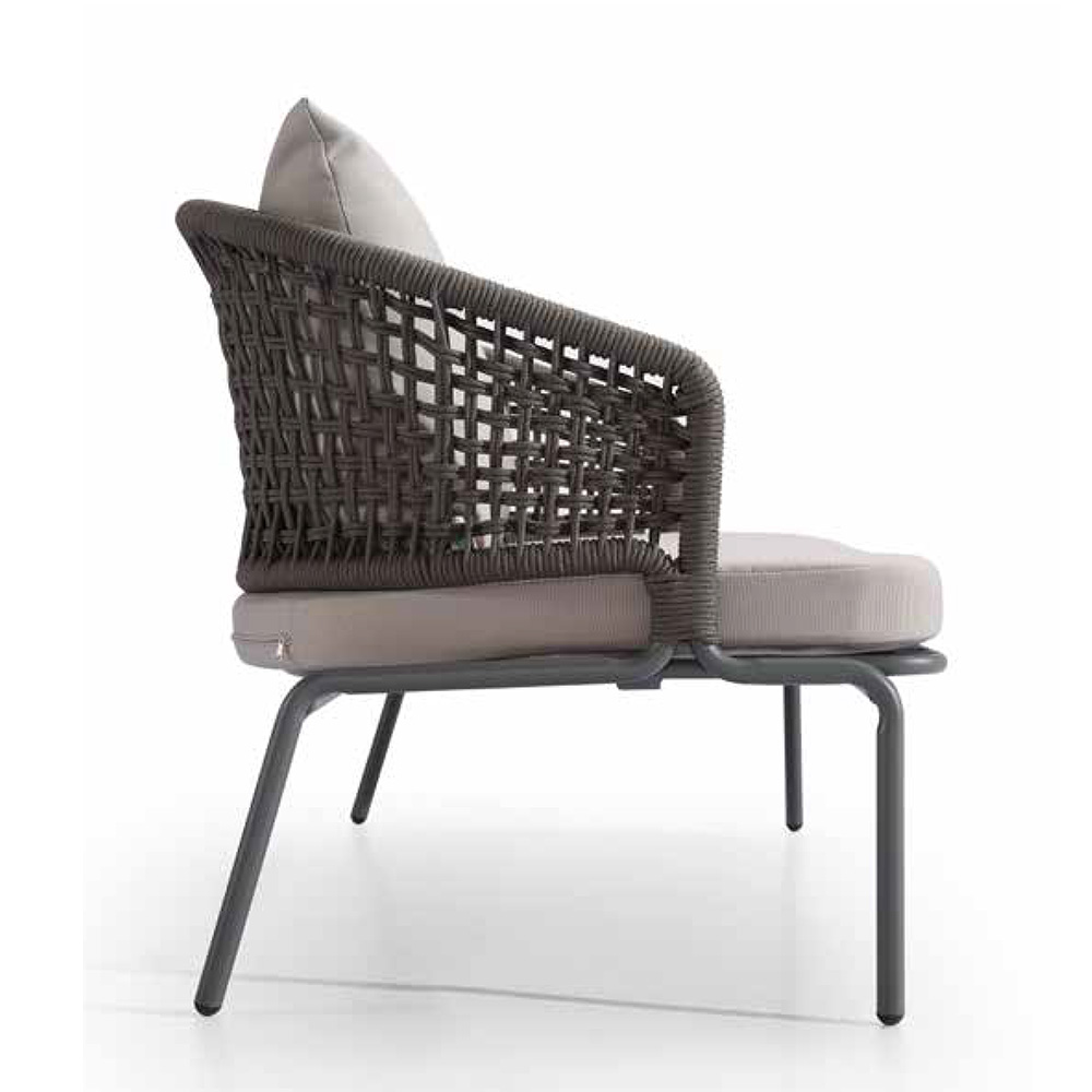 Ensembles de sofa de rotin en aluminium de meubles pas cher de patio de jardin