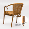 Chaise de fleur de jardin en rotin et bambou en aluminium pour l'extérieur