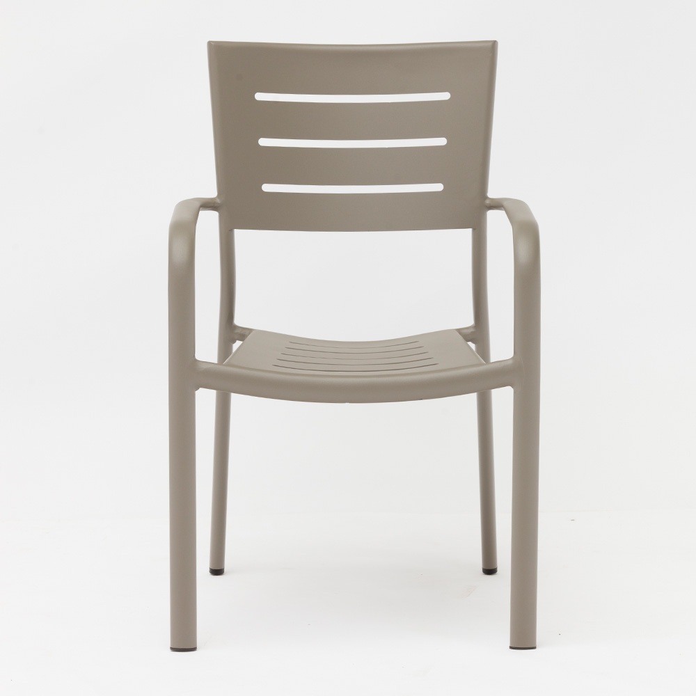 chaises en aluminium de patio extérieur de bistro