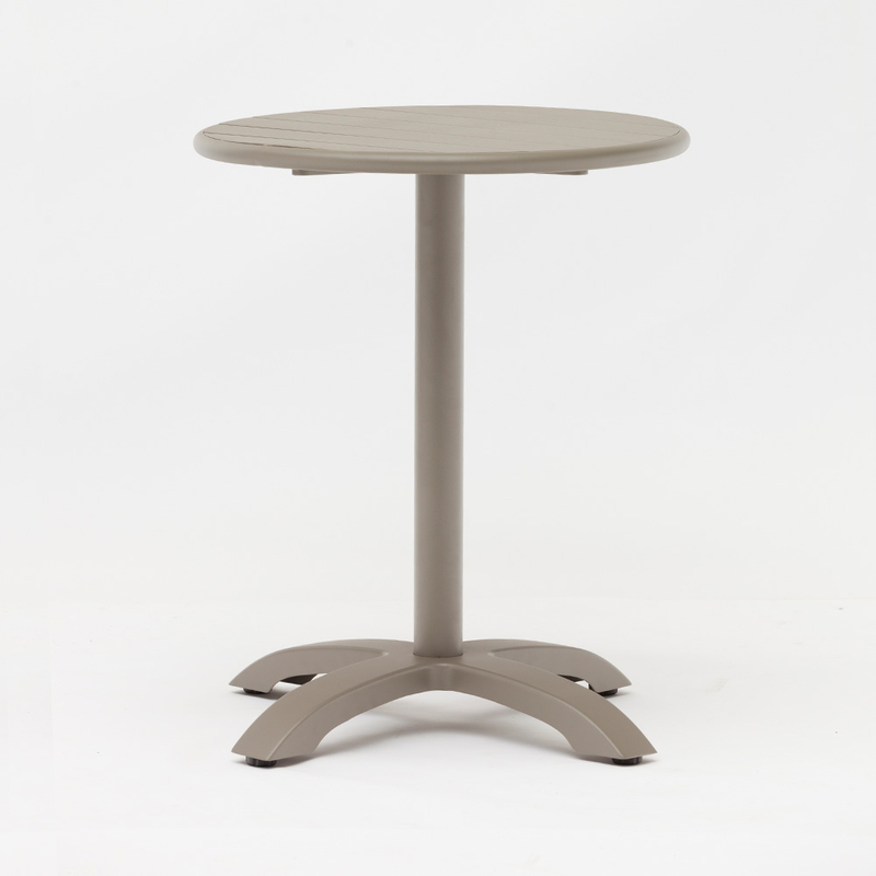 Petite table de patio ronde en métal en aluminium Bistro