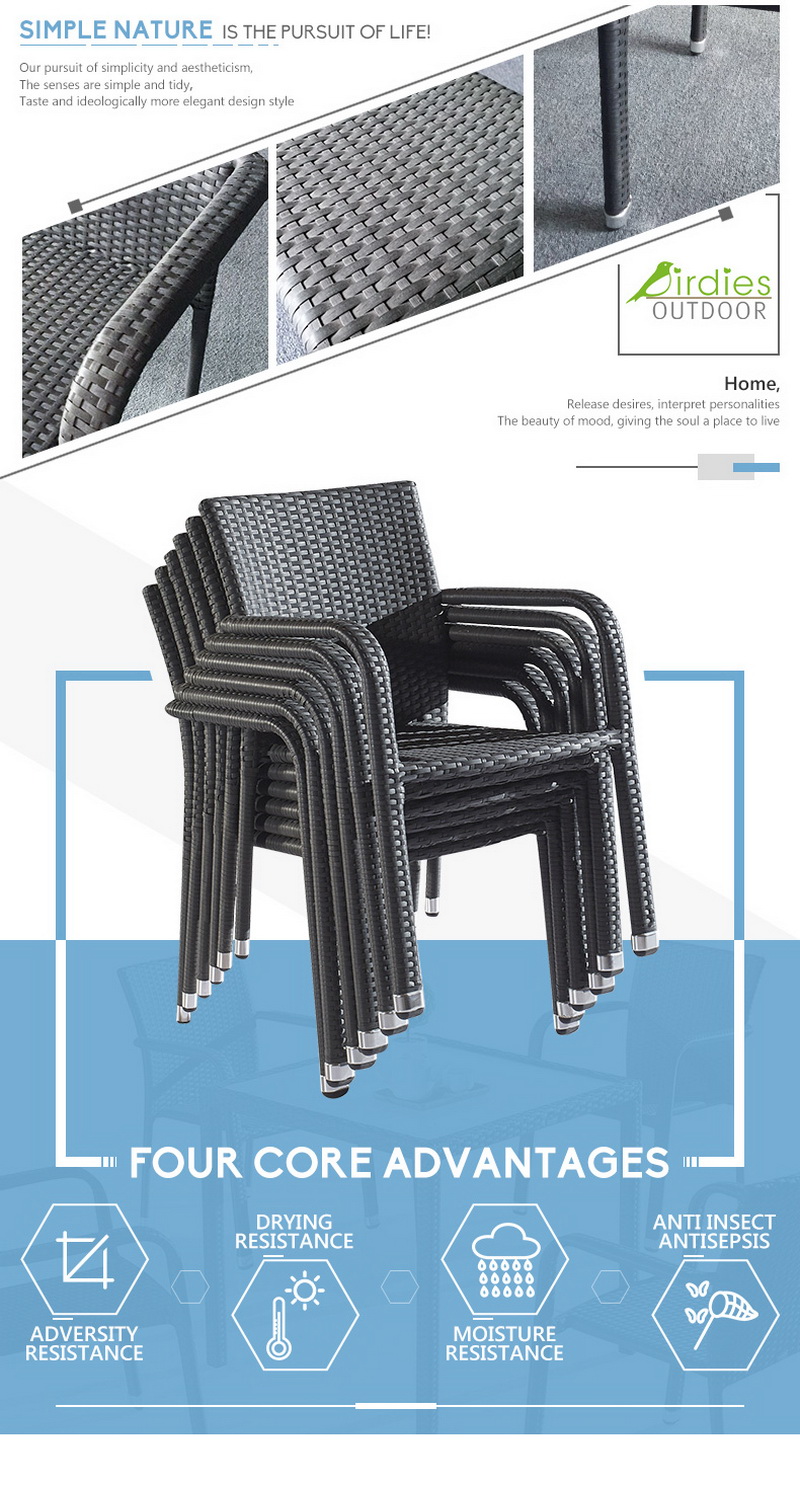 chaises de table de patio