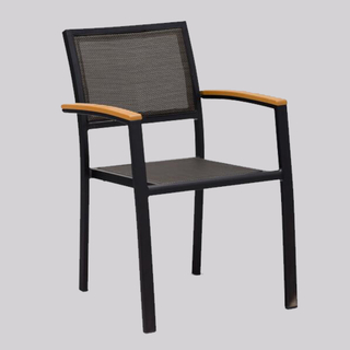Chaises de salle à manger en tissu noir moderne