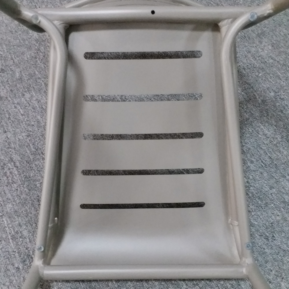 Ensemble de table à manger et chaises en métal en aluminium avec terrasse