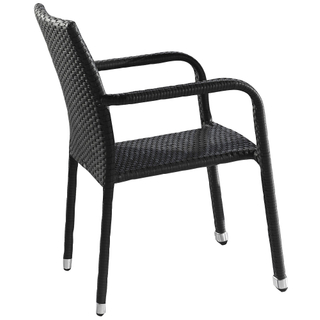 Chaises de patio en osier de métal empilables cible extérieure