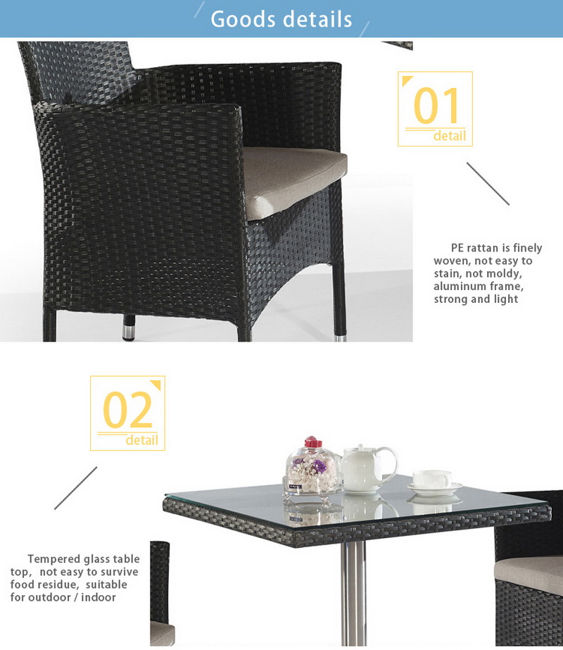 chaises de bistro en plein air