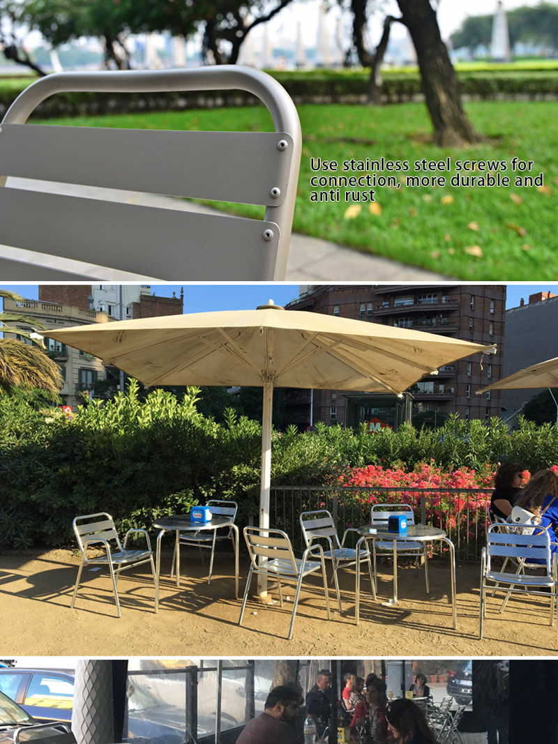 ensemble bistro en aluminium