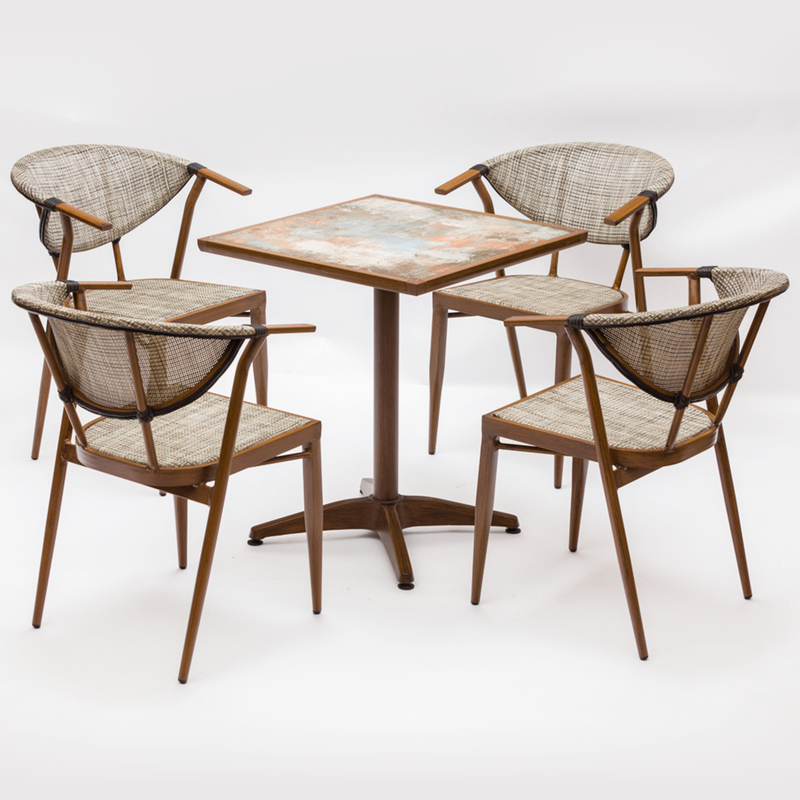 Ensembles de table et chaises en aluminium