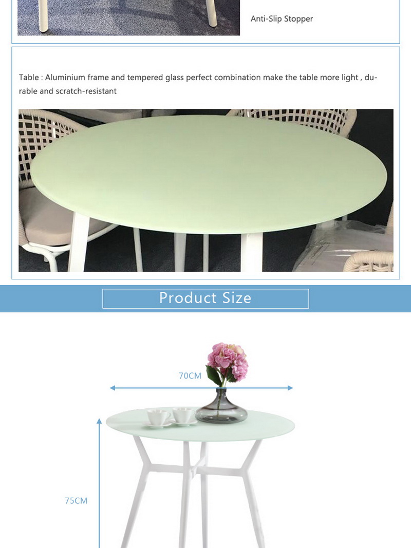 table et chaises de patio rond