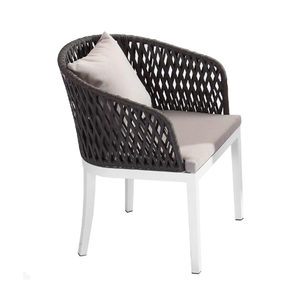 Ensemble de salle à manger en osier avec rotin et aluminium