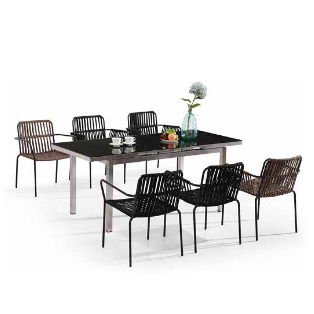 Tables et chaises en verre modernes