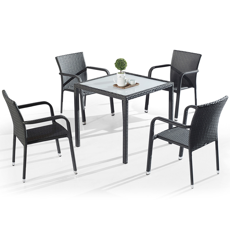 Ensemble de chaises de jardin en rotin avec terrasse et jardin Bistro