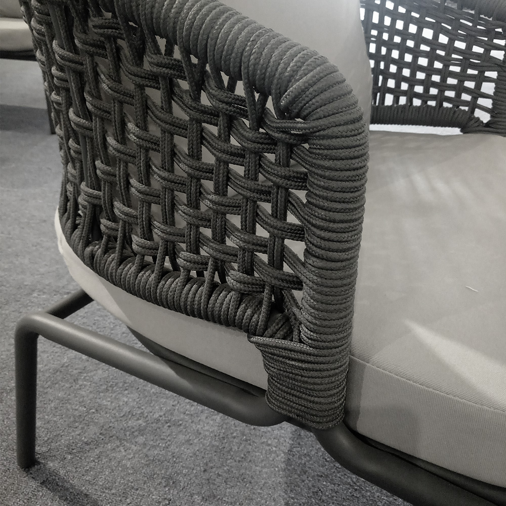 Ensembles de sofa de rotin en aluminium de meubles pas cher de patio de jardin