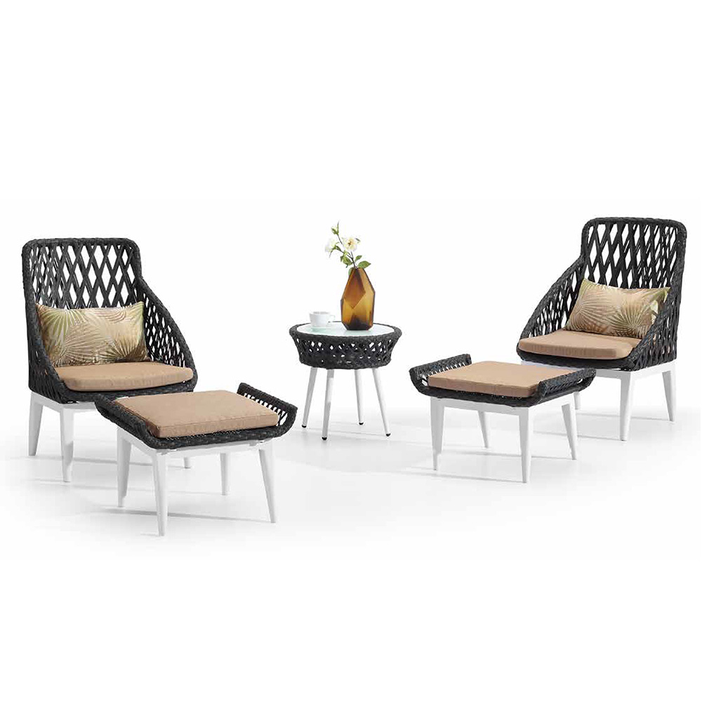 Ensemble de sofa de salon de jardin de rotin de jardin extérieur de restaurant