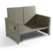 Chaises longues de jardin pliantes en plastique avec rotin et rotin