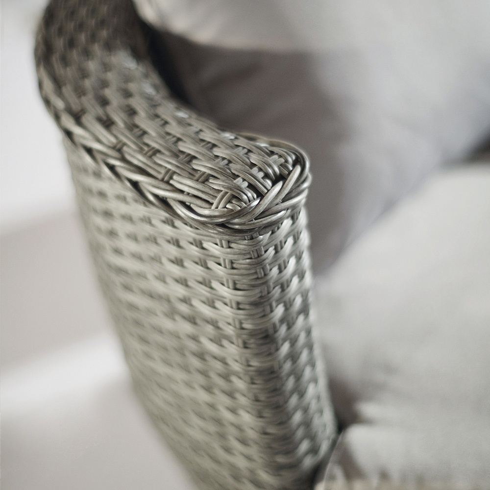 Sofa sectionnel de sofa de coin de rotin extérieur de meubles extérieurs bon marché