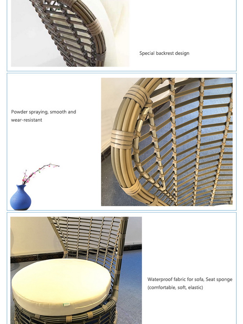 Ensemble de canap&eacute; en rotin gris