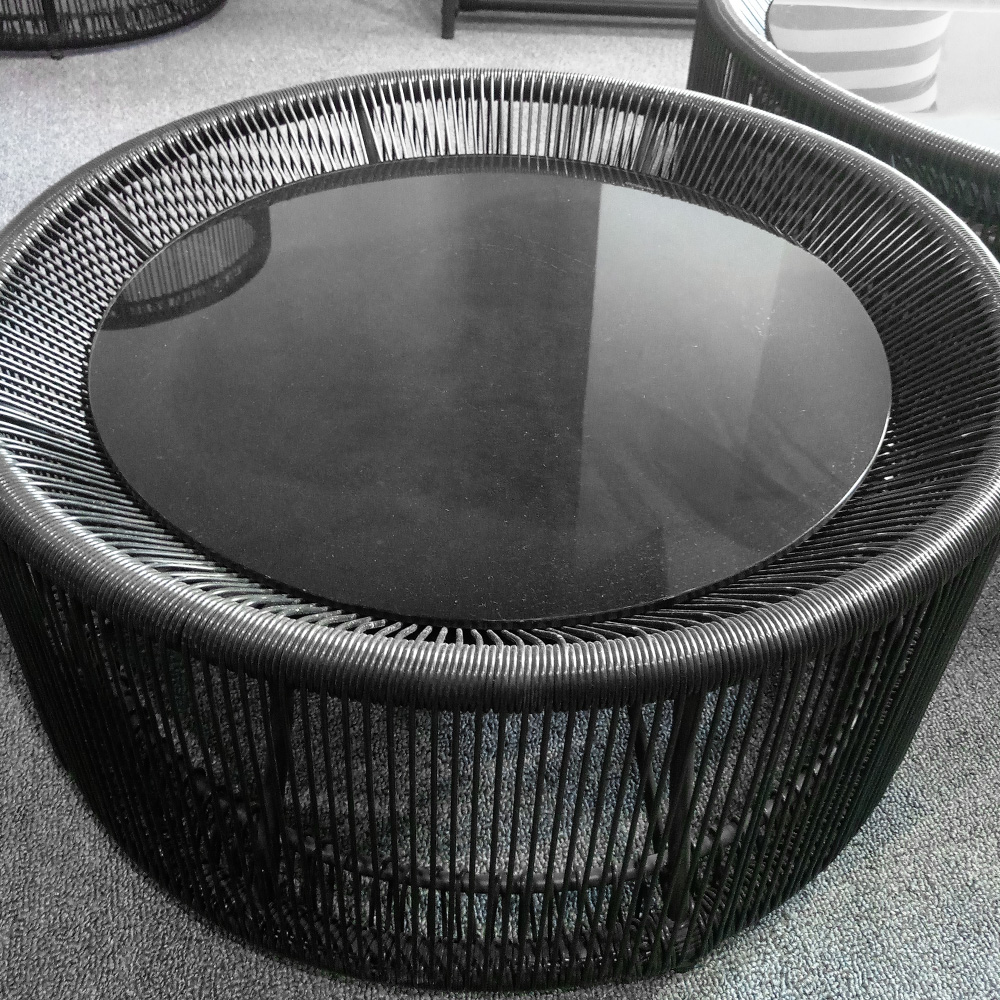 Ensemble de meubles de jardin canapé d'angle en rotin pour jardin