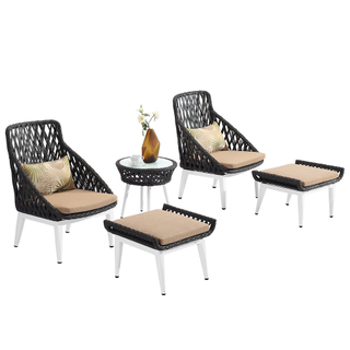 Ensemble de sofa de salon de jardin de rotin de jardin extérieur de restaurant