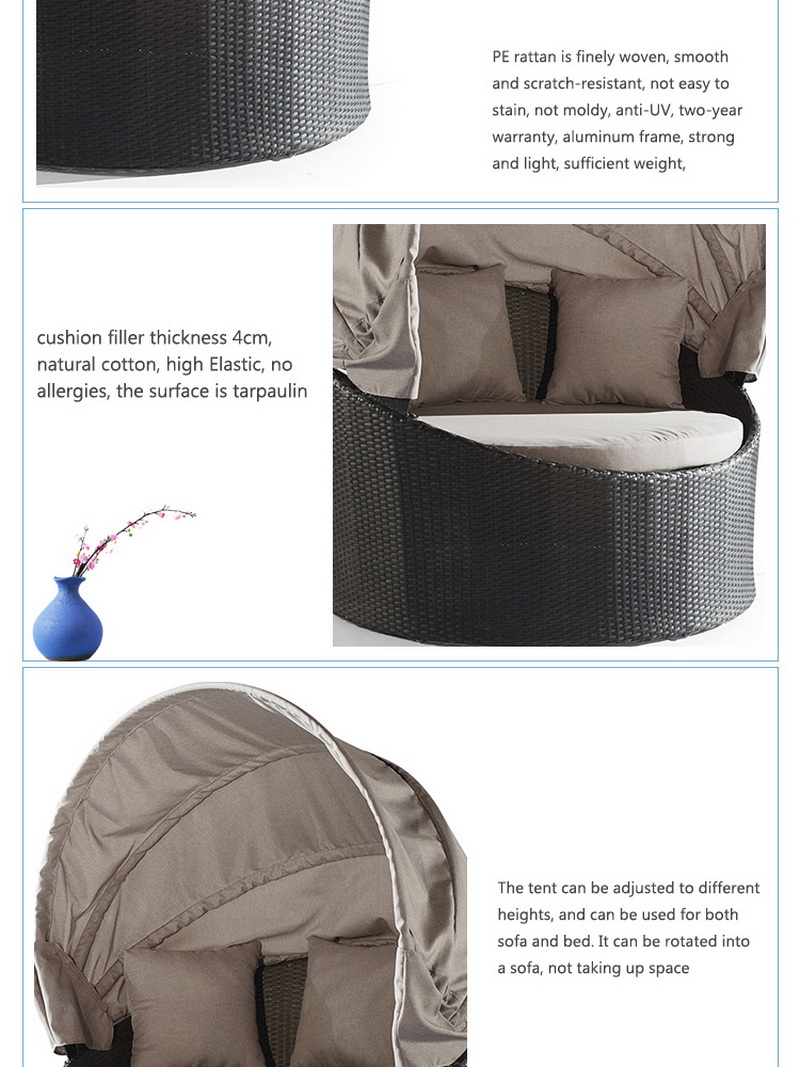 lit de repos en rotin