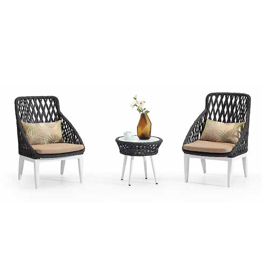 Ensemble de sofa de salon de jardin de rotin de jardin extérieur de restaurant