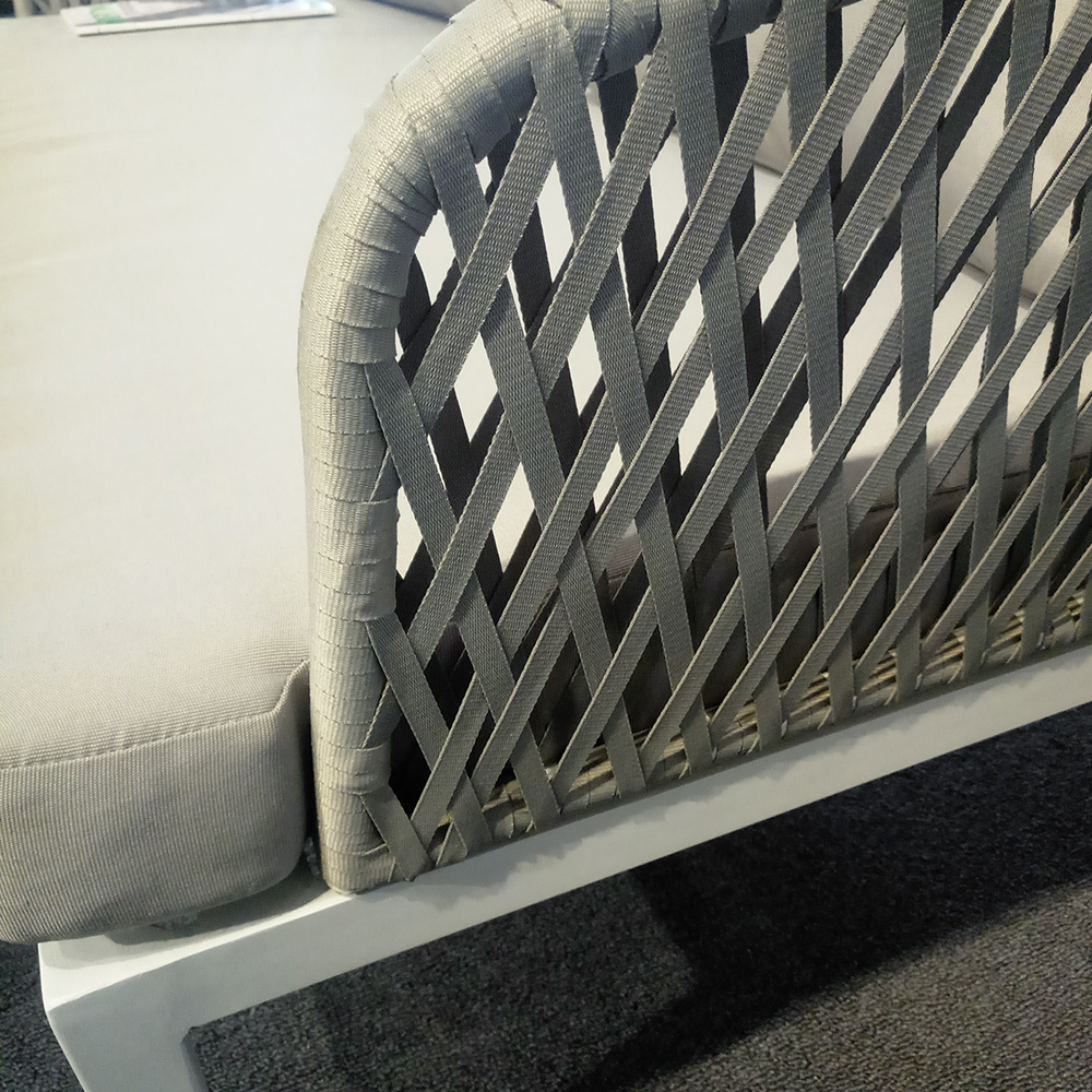Sofa sectionnel en sofa de sofa sectionnel en métal de patio extérieur petit