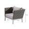 Ensemble de sofa sectionnel en rotin pour coin extérieur